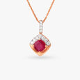 Crimson Delight Diamond Pendant 