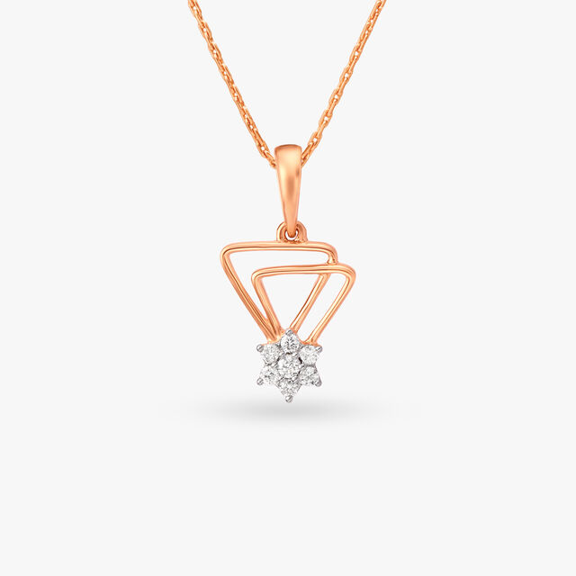 Extravagant Triangle Diamond Pendant 