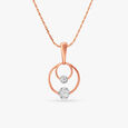 Exquisite Rose Gold Diamonds Pendant 