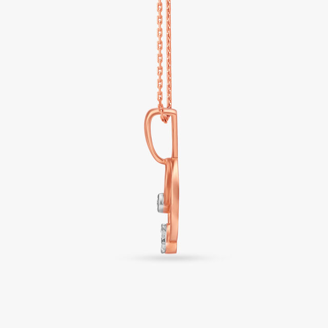 Exquisite Rose Gold Diamonds Pendant 2