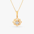Geometric Pattern Diamond Pendant 