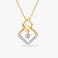 Double-Layer Diamond Pendant 
