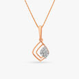 Minimalistic Geometric Diamond Pendant 