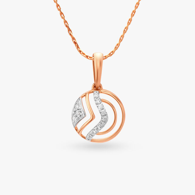 Contemporary Diamond Pendant 