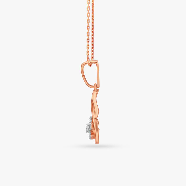 Chic Rose Gold Pendant With Diamonds 2
