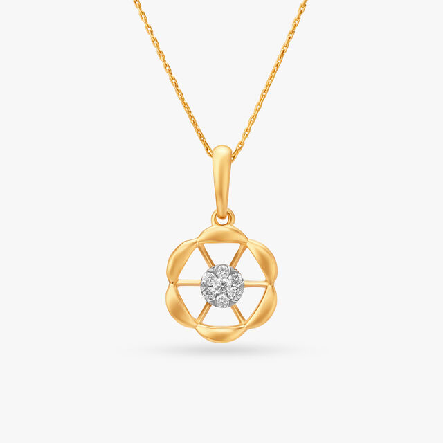 Circular Diamond Pendant 