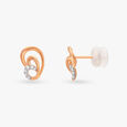 Swirl Diamond Stud Earrings 2