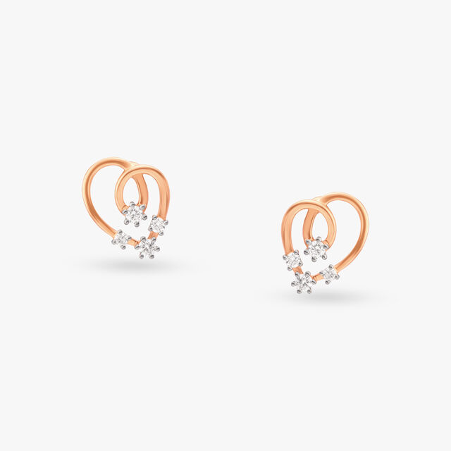 Radiant Diamond Stud Earrings 