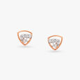 Triangular Diamond Stud Earrings 
