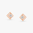 Square Diamond Stud Earrings 