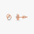 Loop Knot Diamond Stud Earrings 2
