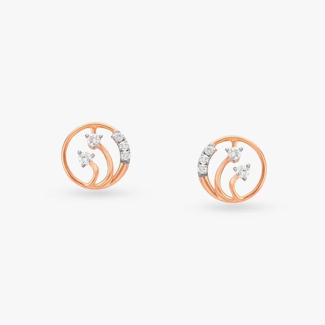 Spiraling Diamond Elegance Earrings 