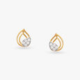 Teardrop Diamond Stud Earrings 