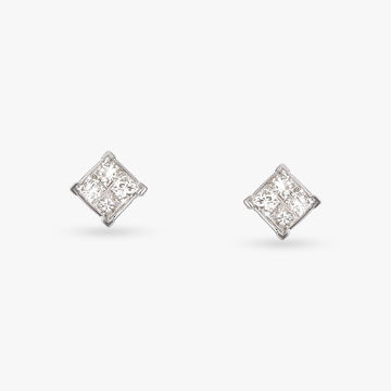 Gleaming Grace Diamond Stud Earrings