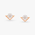 Triangle Diamond Stud Earrings 