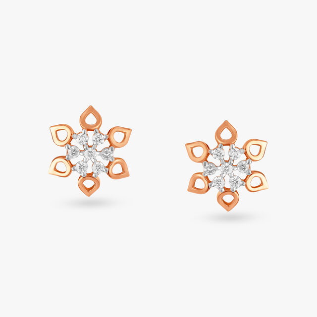Subtle Radiance Diamond Stud Earrings 