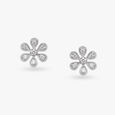Bianca Floral Diamond Stud Earrings 