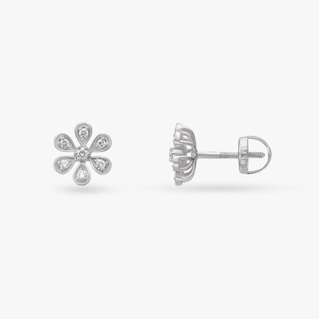 Bianca Floral Diamond Stud Earrings 2