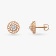Radiant Swirl Diamond Stud Earrings 2