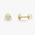 Contemporary Twist Diamond Stud Earrings 2