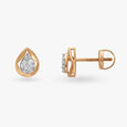 Teardrop Diamond Stud Earrings 2