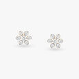 Cluster Diamond Stud Earrings 