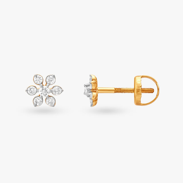 Cluster Diamond Stud Earrings 2