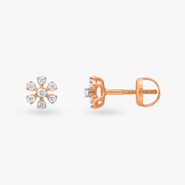 Petal Diamond Stud Earrings 2