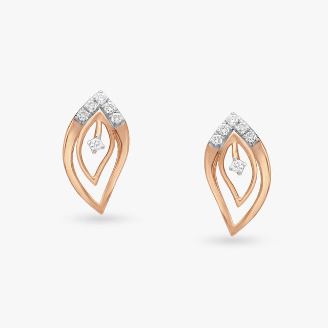 Serenade Petal Diamond Stud Earrings