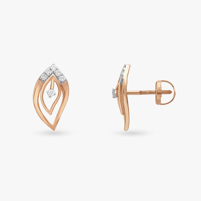 Serenade Petal Diamond Stud Earrings