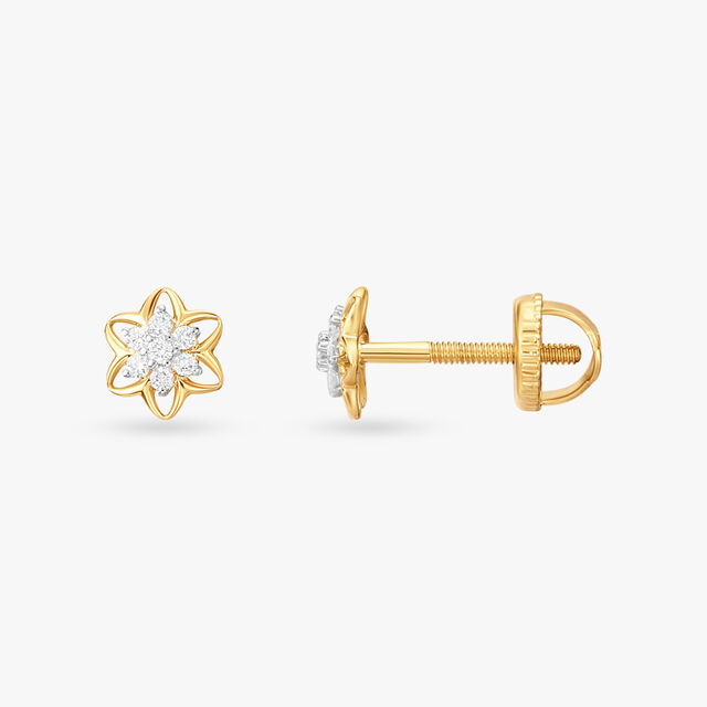 Stellar Sparkle Diamond Stud Earrings 2