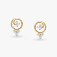 Swirling Elegance Diamond Stud Earrings 