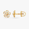 Sparkling Flowers Diamond Stud Earrings 2