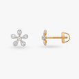 Sunflower Diamond Stud Earrings 2