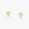 Sparkling Triangle Diamond Stud Earrings 