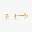 Sparkling Triangle Diamond Stud Earrings 2