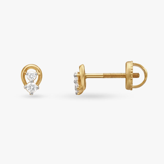 Dazzling Charm Diamond Stud Earrings 2