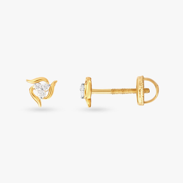 Dazzling Triangle Diamond Stud Earrings 2