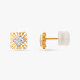 Gleaming Rhombus Diamond Stud Earrings 2