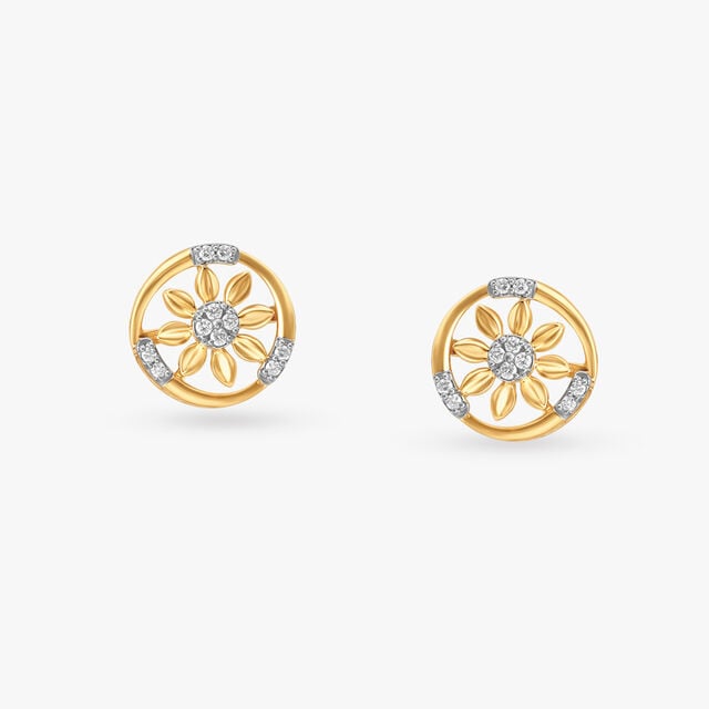 Dazzling Enchantment Diamond Stud Earrings 
