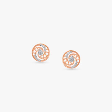 Cosmic Orbit Diamond Stud Earrings