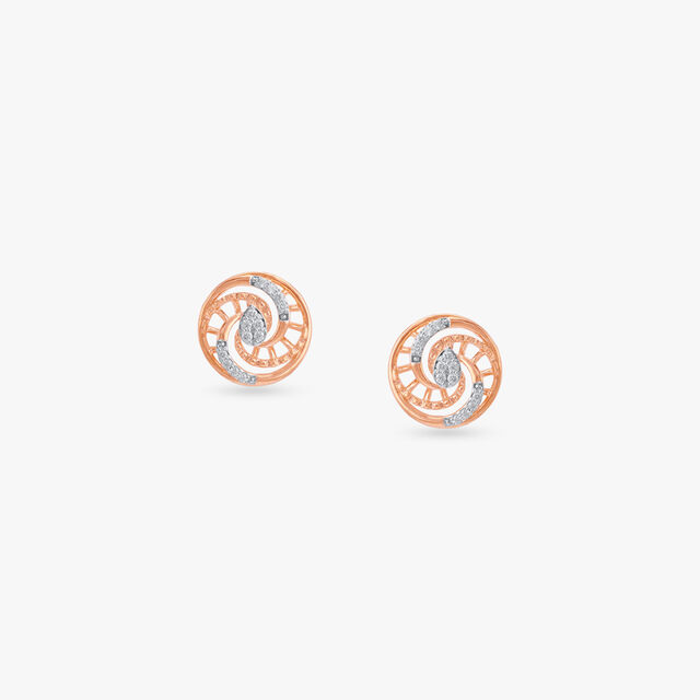 Cosmic Orbit Diamond Stud Earrings 