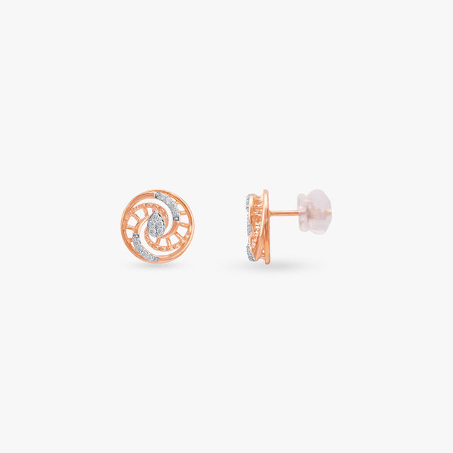 Cosmic Orbit Diamond Stud Earrings 2