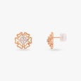Elegant Blossom Diamond Stud Earrings 2