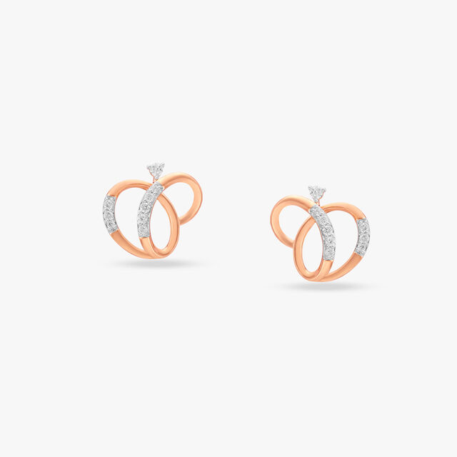 Infinity Diamond Stud Earrings 