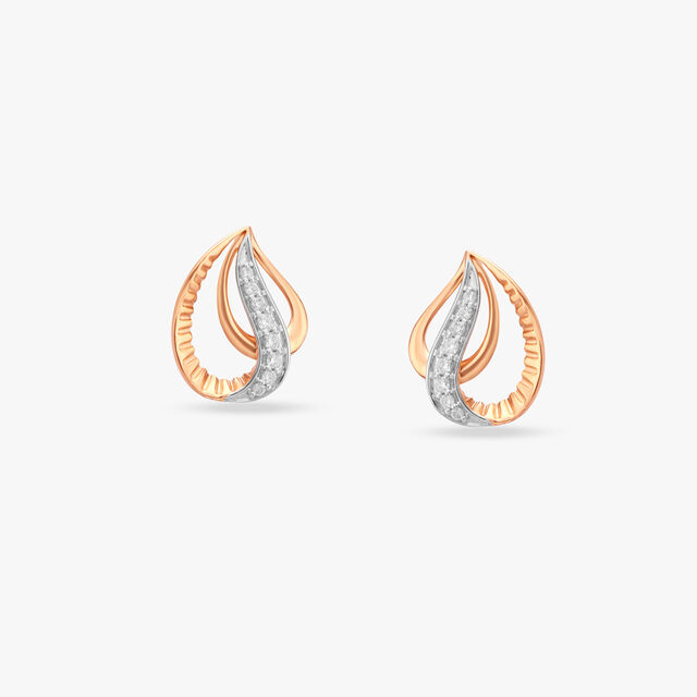 Teardrop Diamond Stud Earrings 