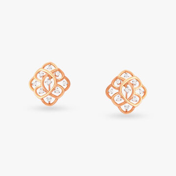 Rhombus Radiance Diamond Stud Earrings