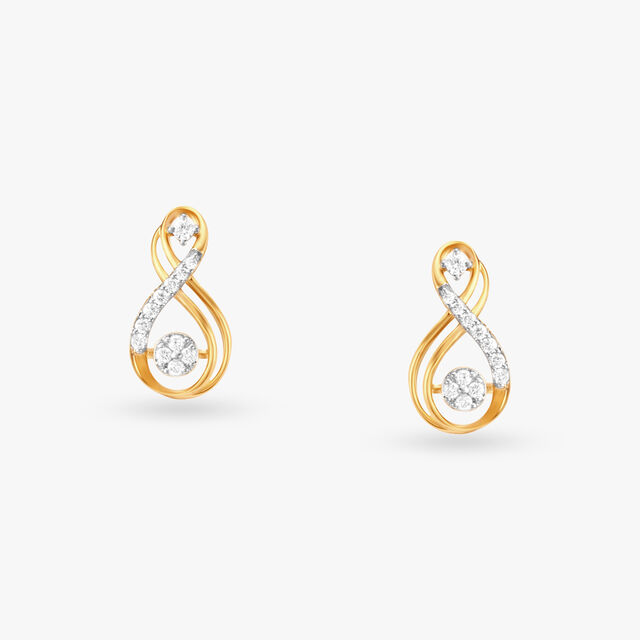 Infinite Glamour Diamond Stud Earrings 