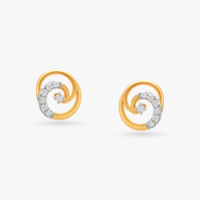 Sleek Essence Diamond Stud Earrings 