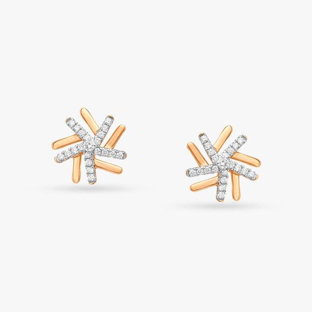 Lovely Flowers Diamond Stud Earrings 2